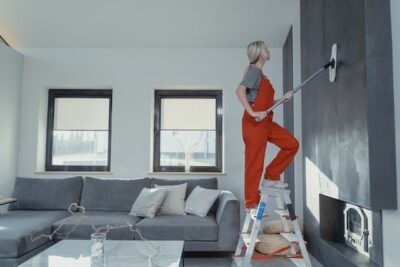 Photo by Tima Miroshnichenko: https://www.pexels.com/photo/woman-cleaning-the-wall-with-a-mop-6195284/